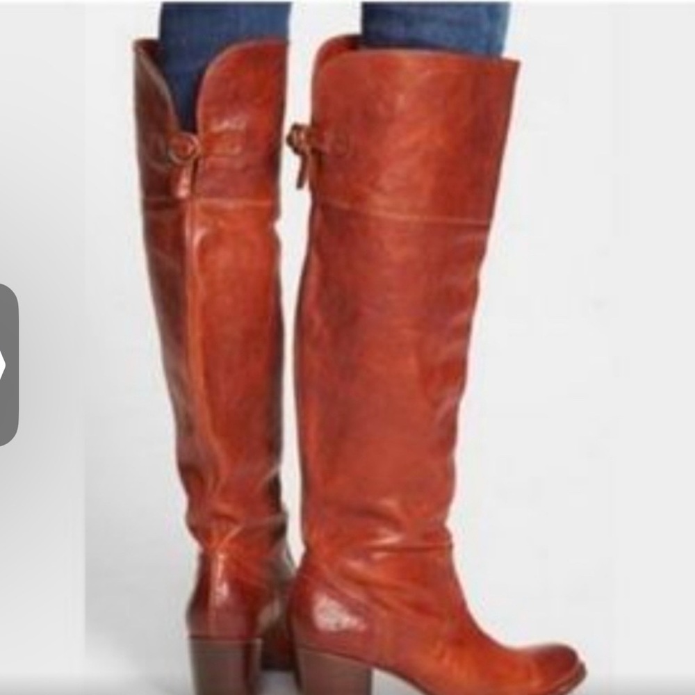 FRYE “Lucinda Slouch” Dark Brown/ cognac tall riding boot